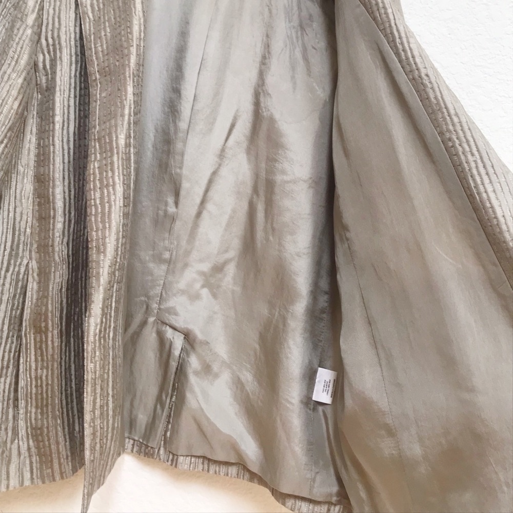 Eileen Fisher Silk Textured Open Front Blazer - Picture 6 of 11